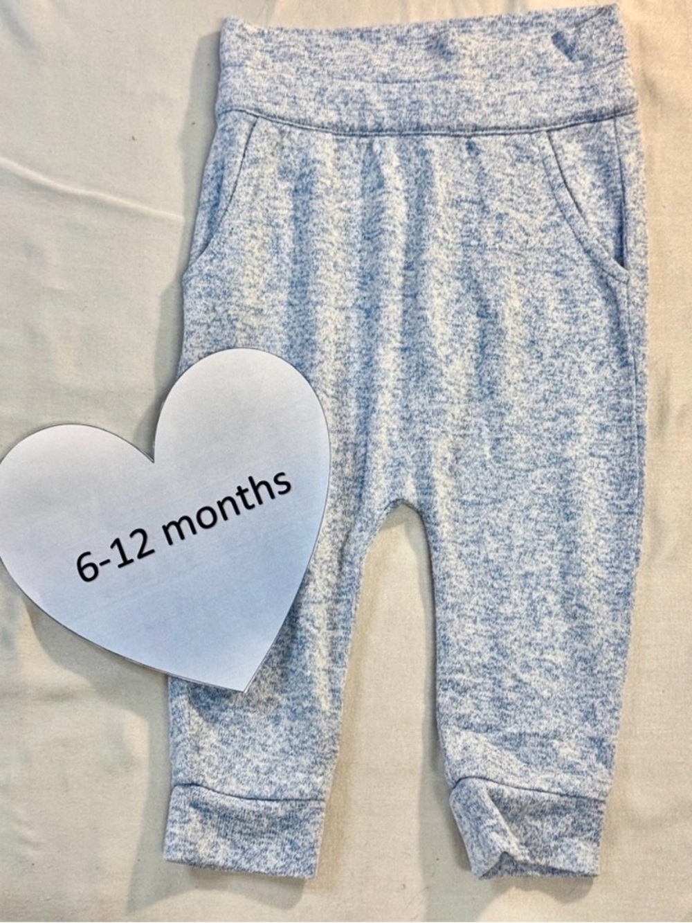 GAP Heather Light Blue Jogger Pants